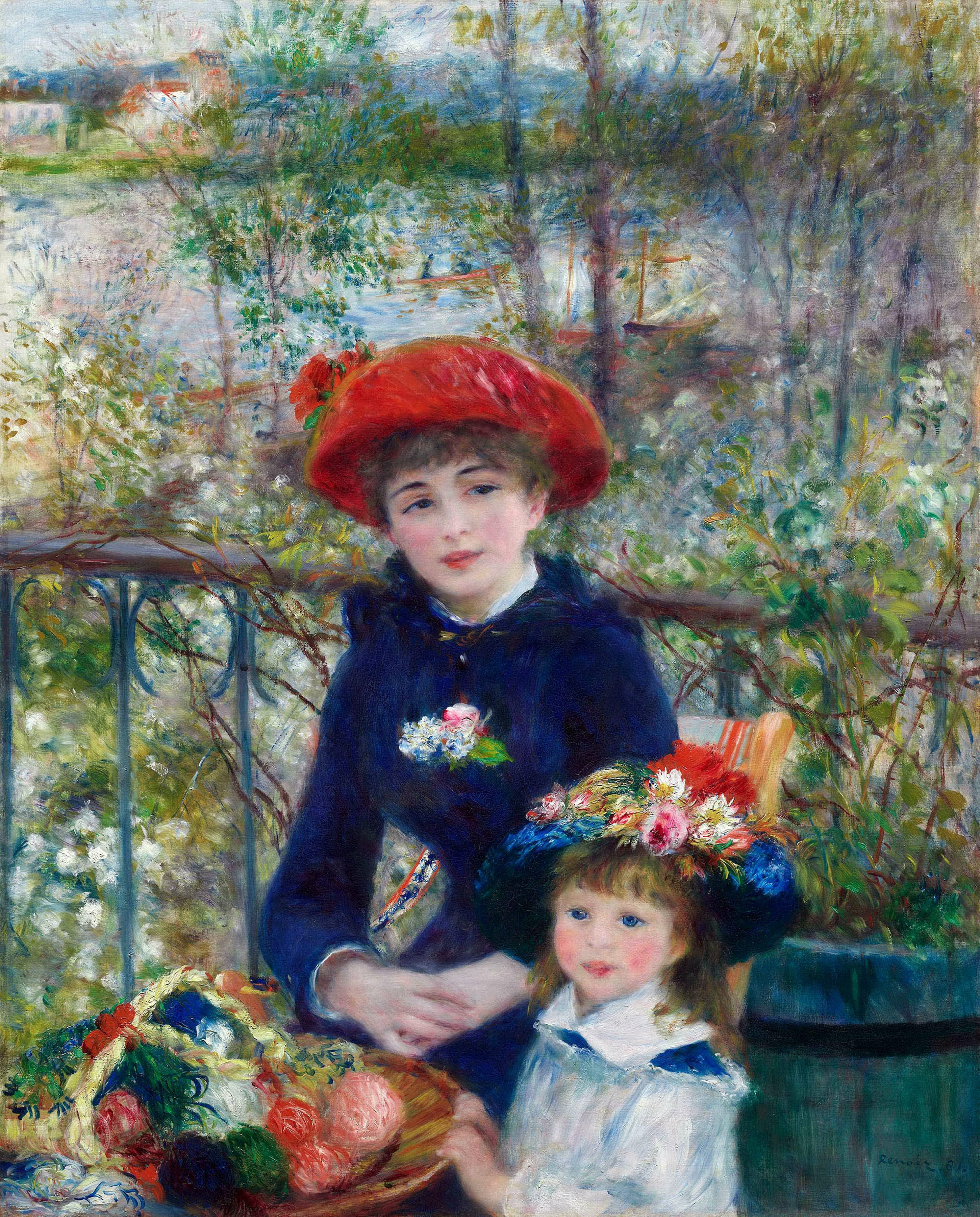 A3 Art Print titled Two Sisters by Pierre-Auguste Renoir for room decor