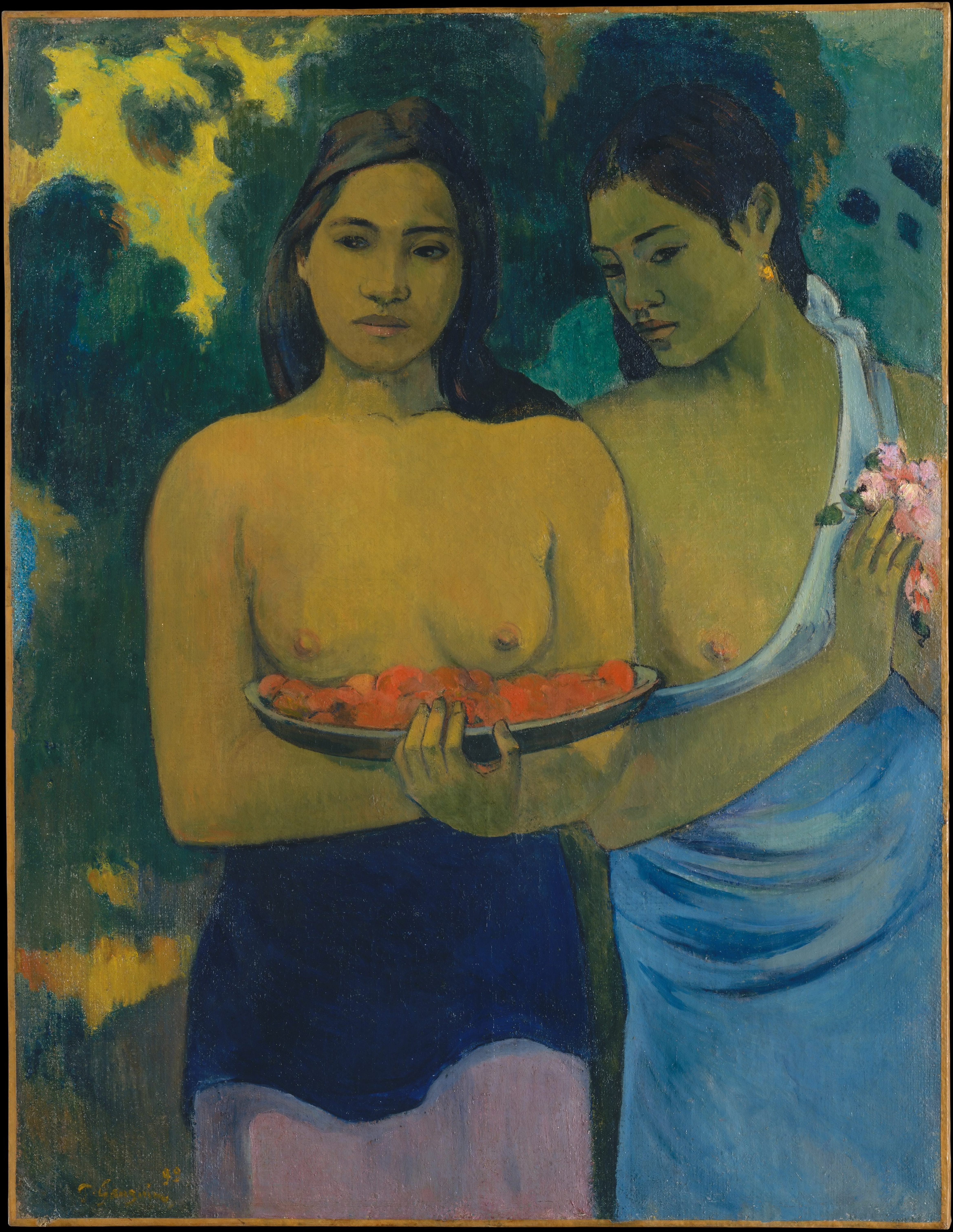 A3 Art Print titled Two Tahitian Women by Paul Gauguin for room decor