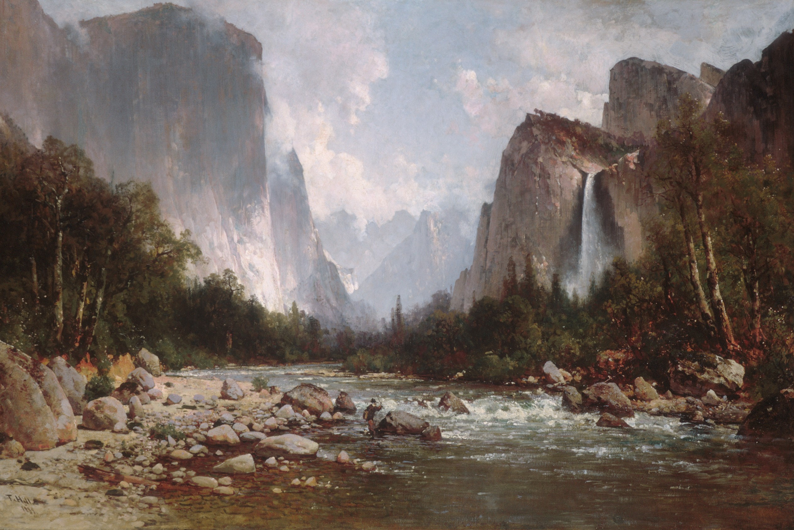 A3 Art Print titled View of Yosemite Valley by Thomas Hill for room decor