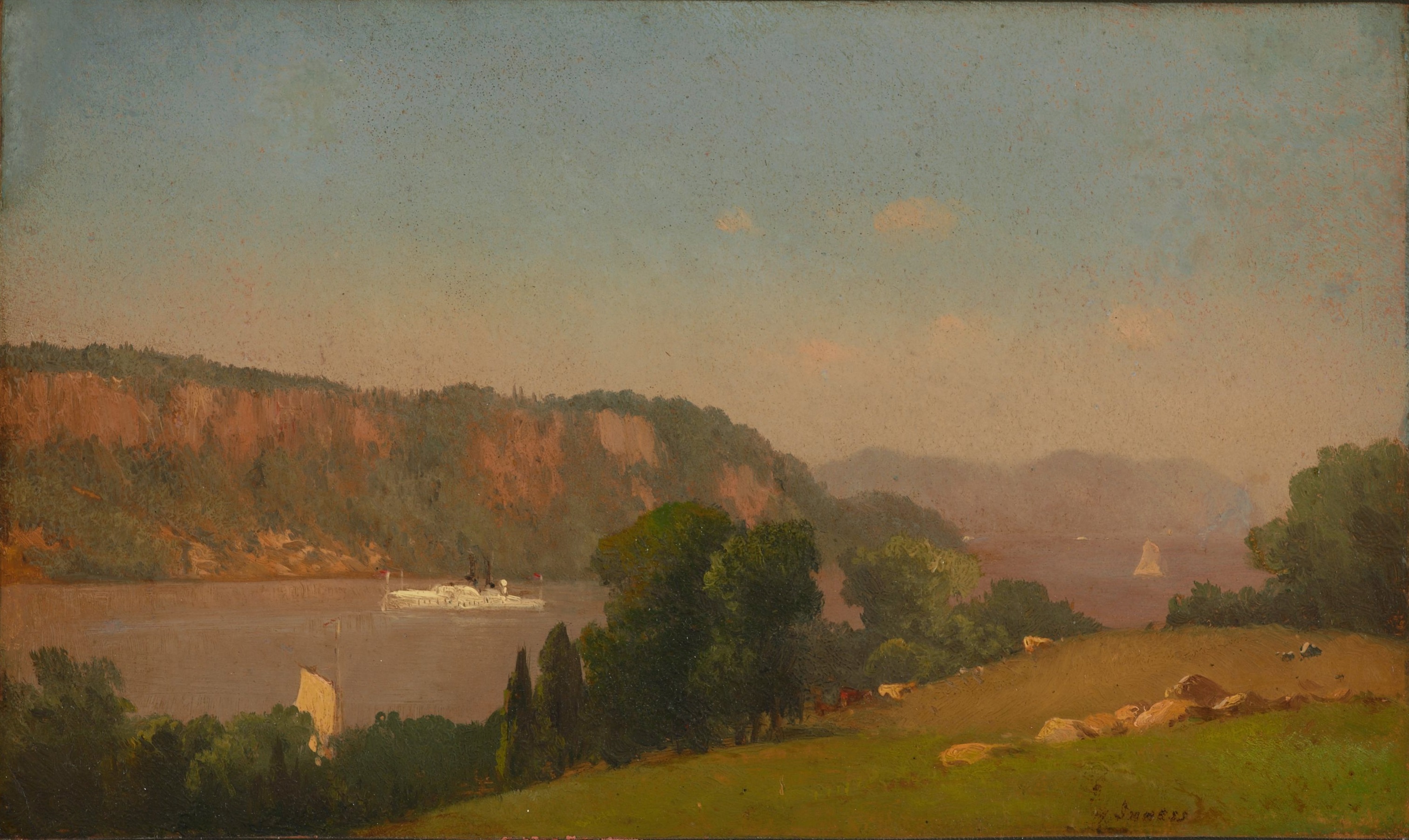 A3 Art Print titled View on the Hudson by George Inness for room decor