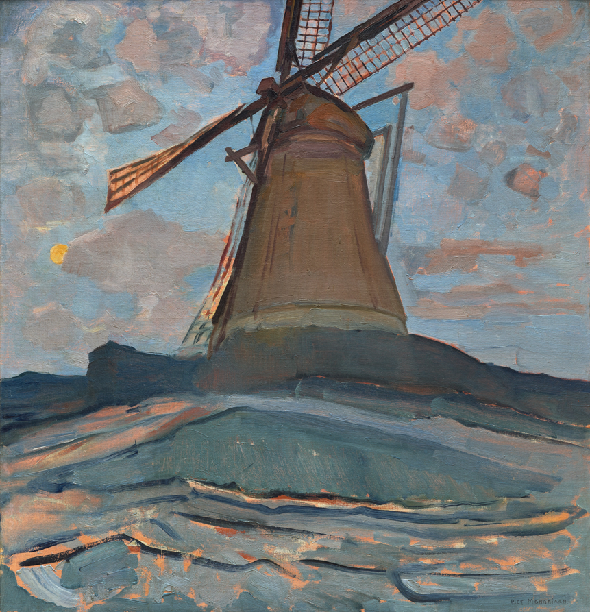 A3 Art Print titled Windmill by Piet Mondrian for room decor