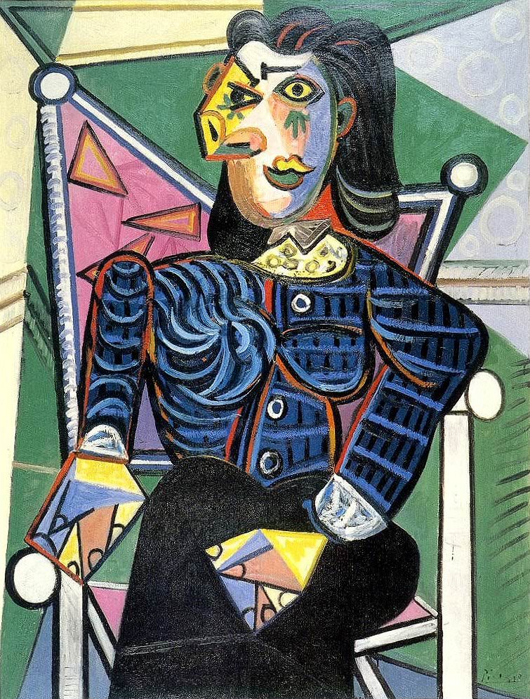 A3 Art Print titled Woman sitting in an armchair by Pablo Picasso for room decor