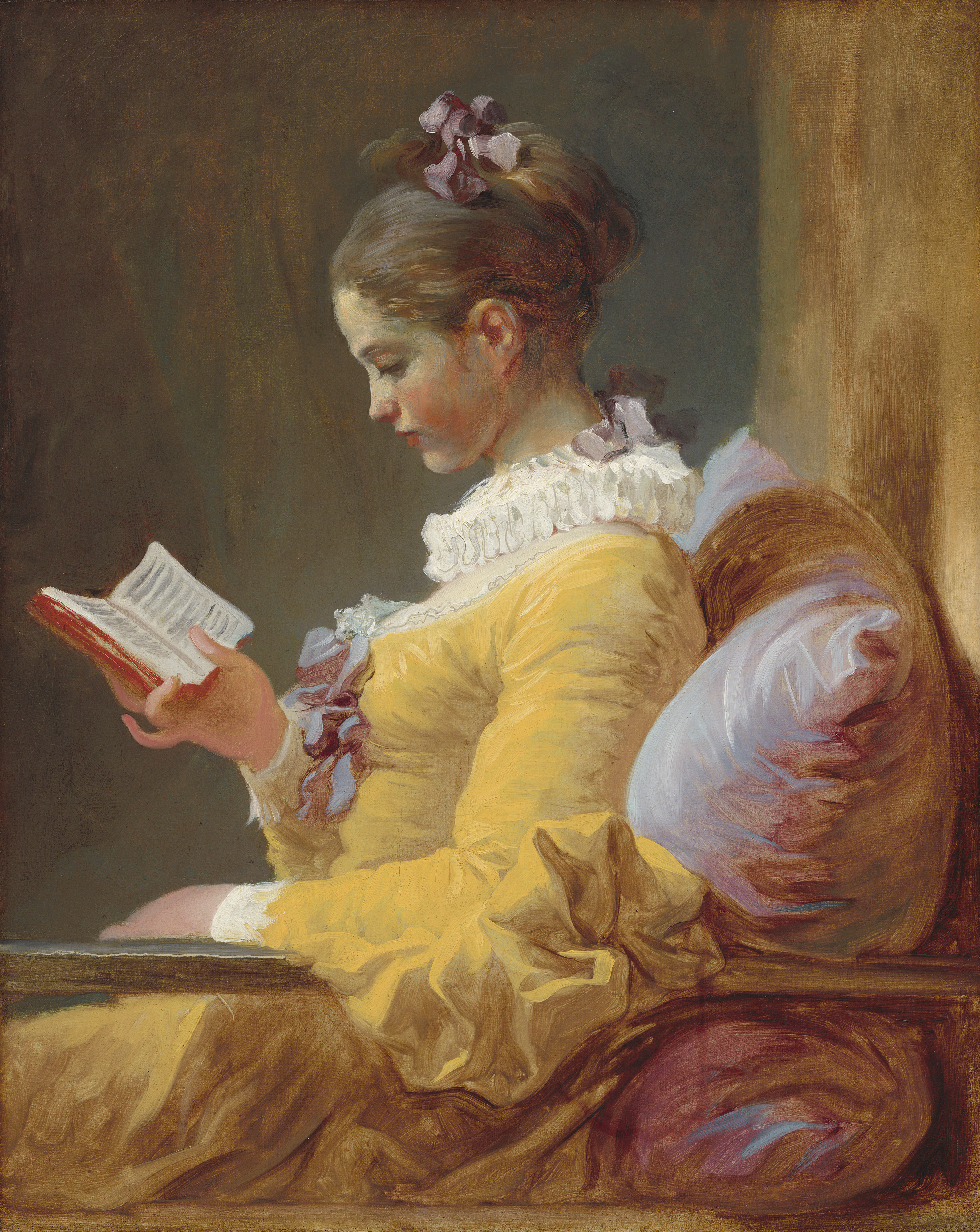 A3 Art Print titled Young Girl Reading by Jean Honore Fragonard for room decor