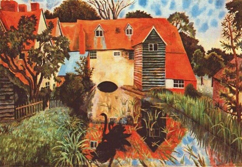 A3 Art Print titled The Mill at Tidmarsh by Dora Carrington for room decor