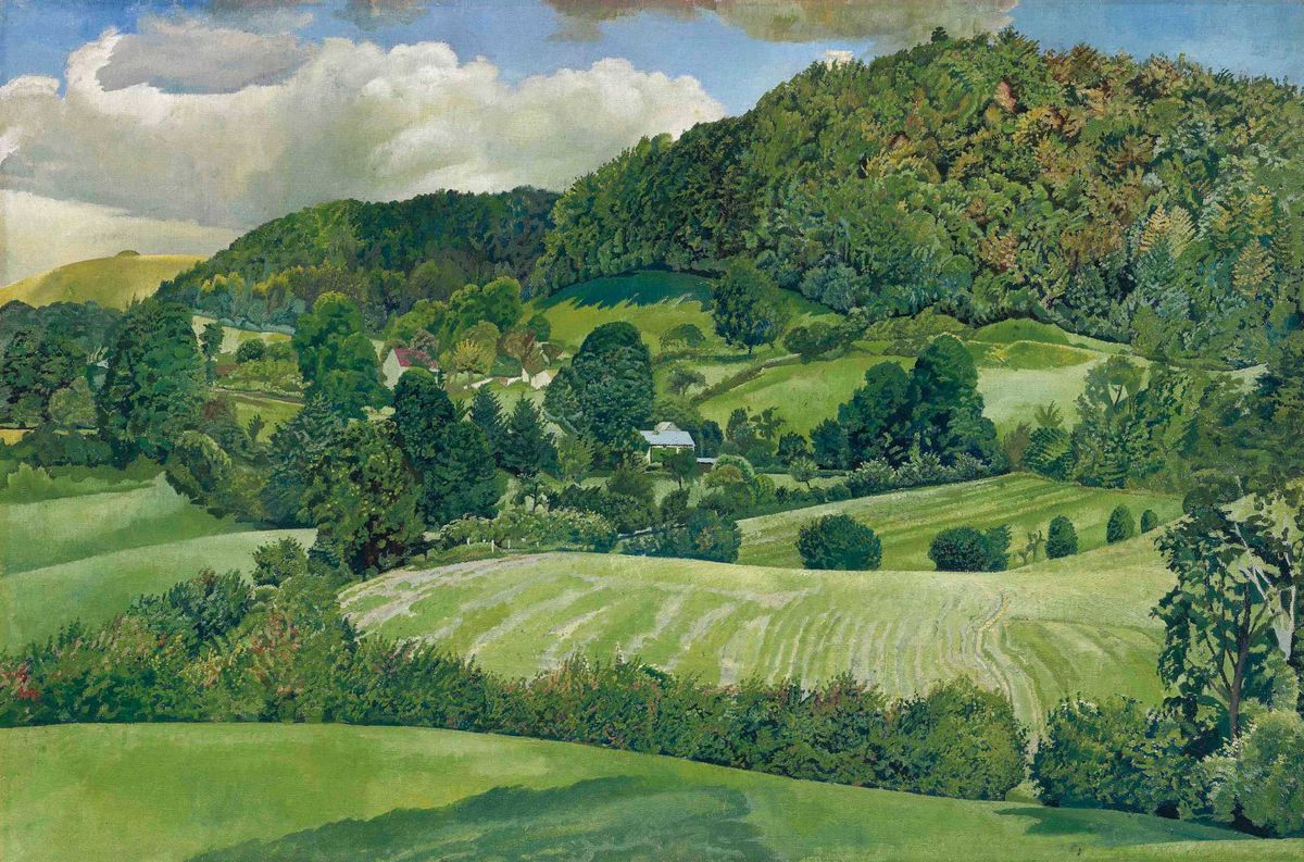A3 Art Print titled Landscape Gloucestershire by Stanley Spencer for room decor