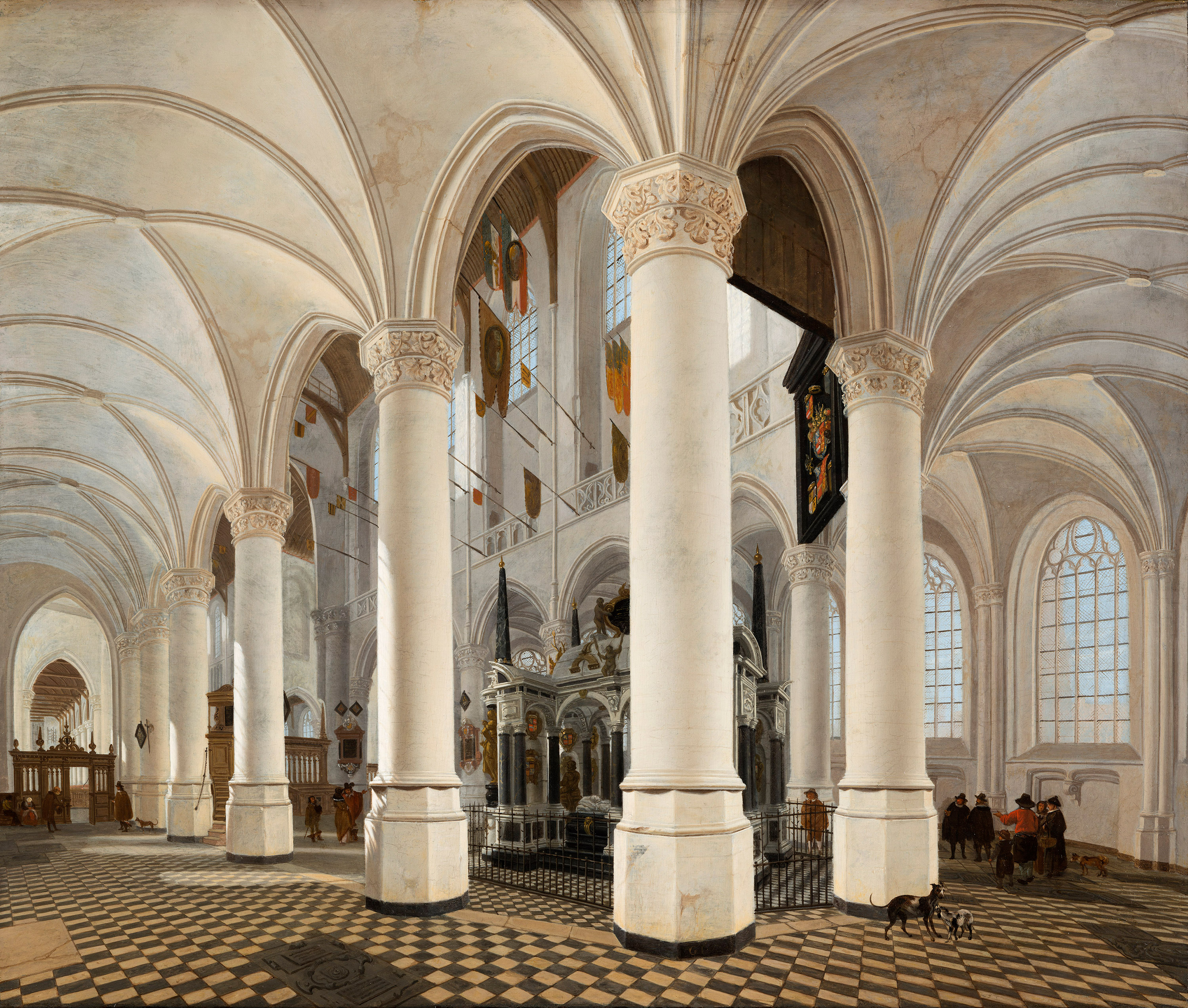 A3 Art Print titled Ambulatory of the Nieuwe Kerk in Delft by Gerard Houckgeest for room decor