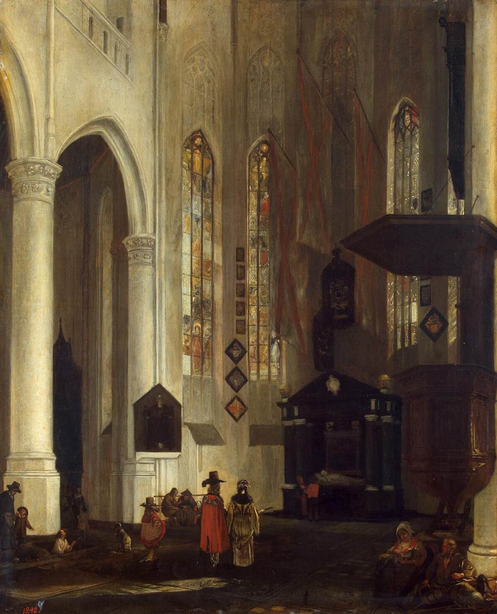 A3 Art Print titled Old Church in Delft by Emanuel de Witte for room decor