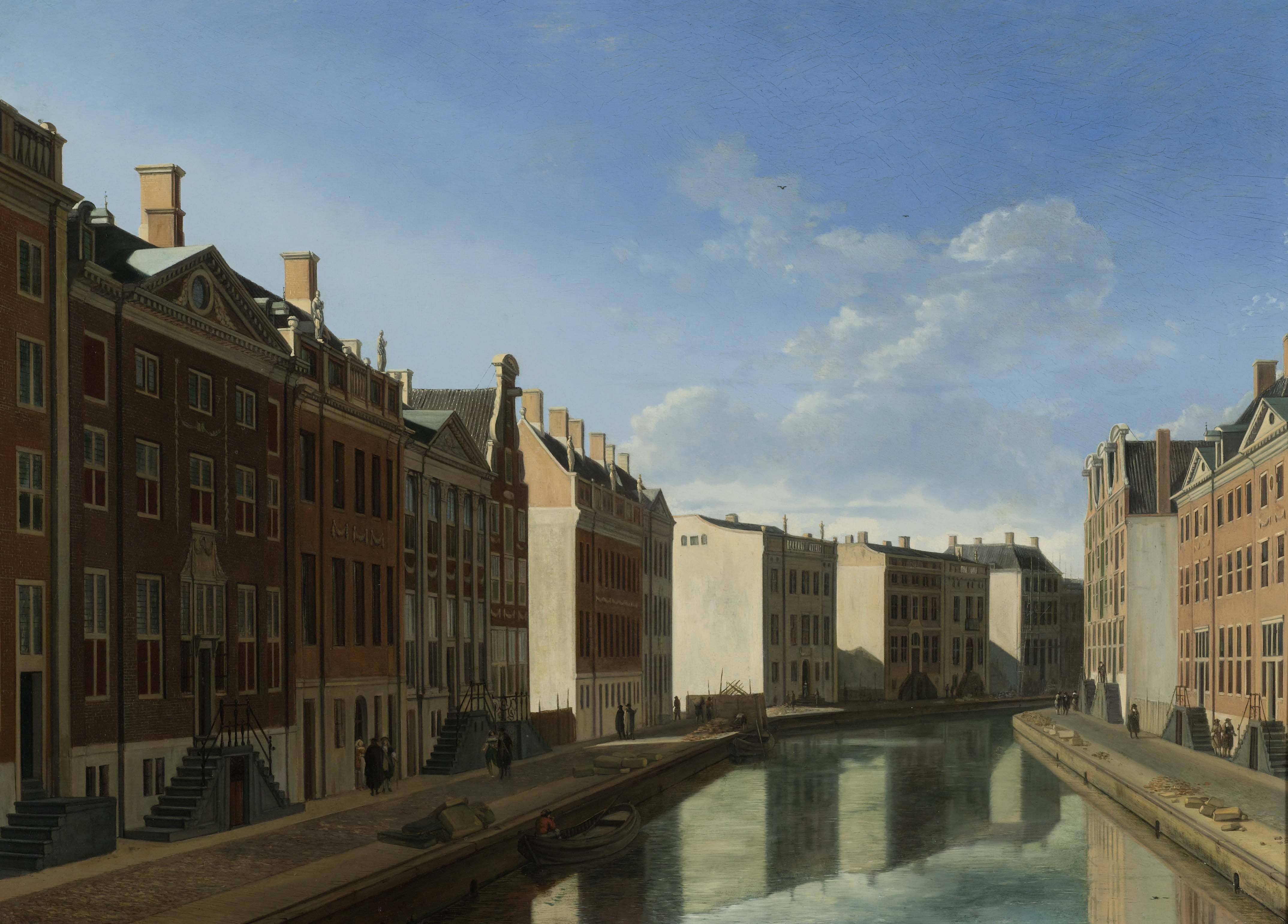 A3 Art Print titled View of the golden bend in Herengracht by Gerrit Berckheyde for room decor