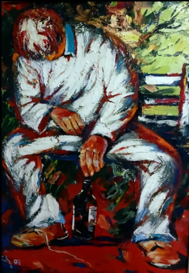 Original Painting titled The Drunk Man by B.A.