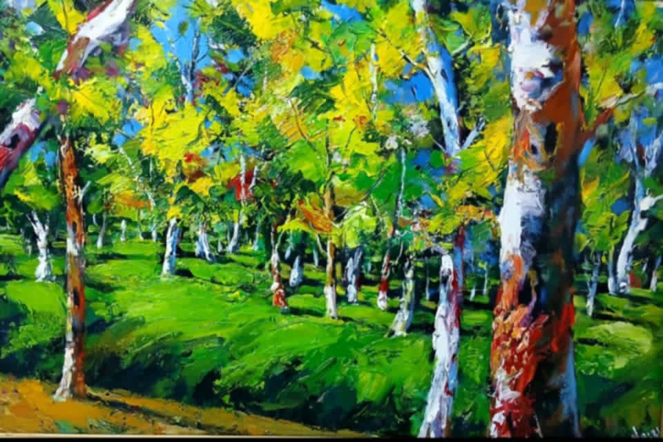 Original Painting titled In the Park by B.A.
