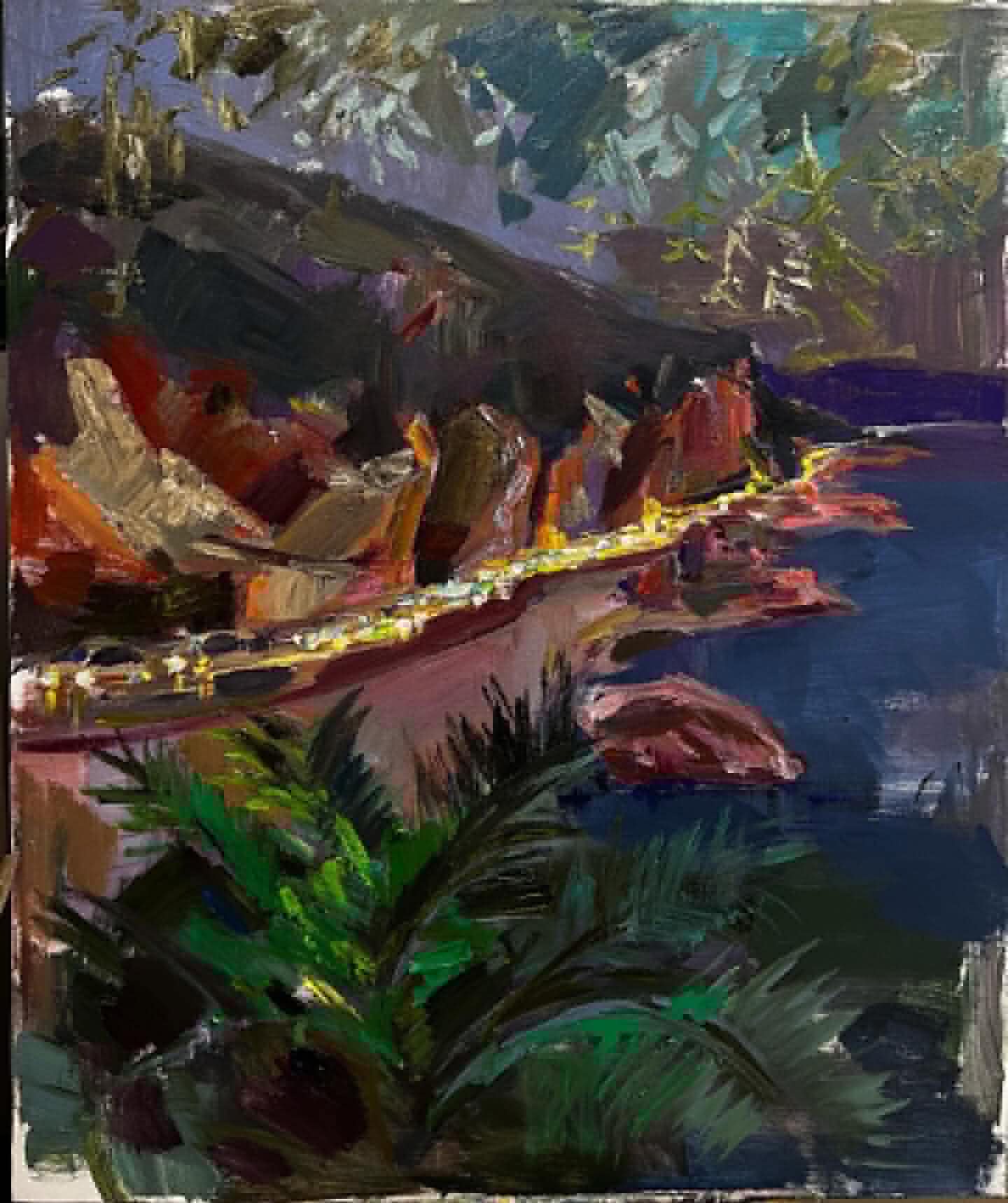 Original Painting titled Riviera by R.R.
