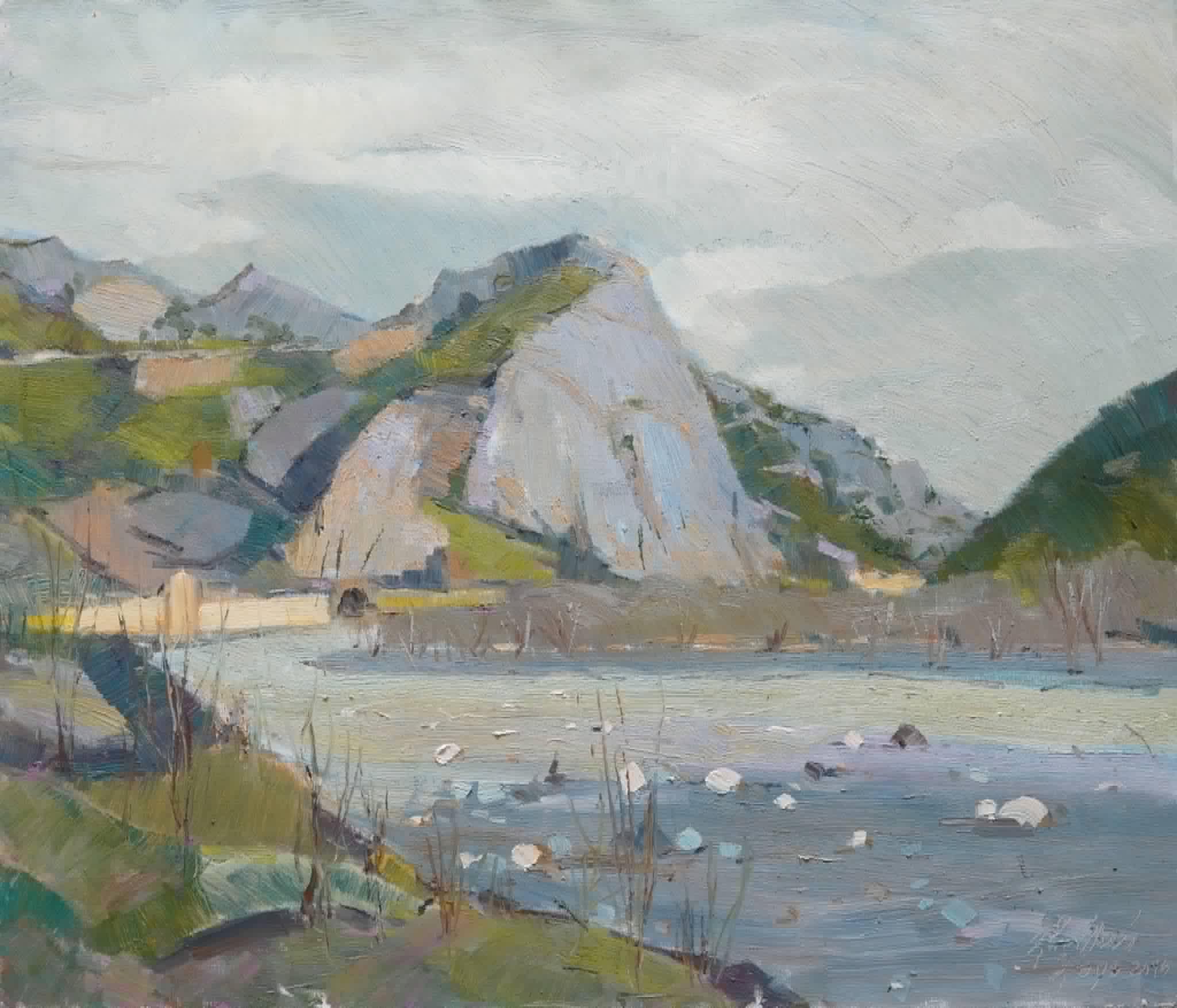 Original Painting titled River Shkumbin in Autumn by Z.E.