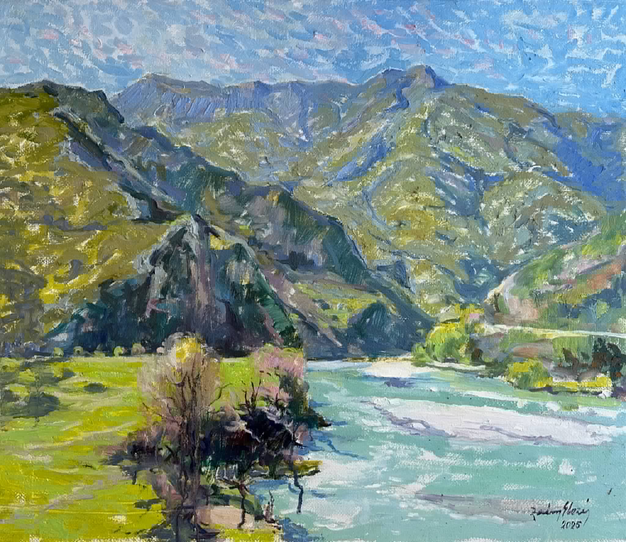 Original Painting titled On the Vjosa River by Z.E.