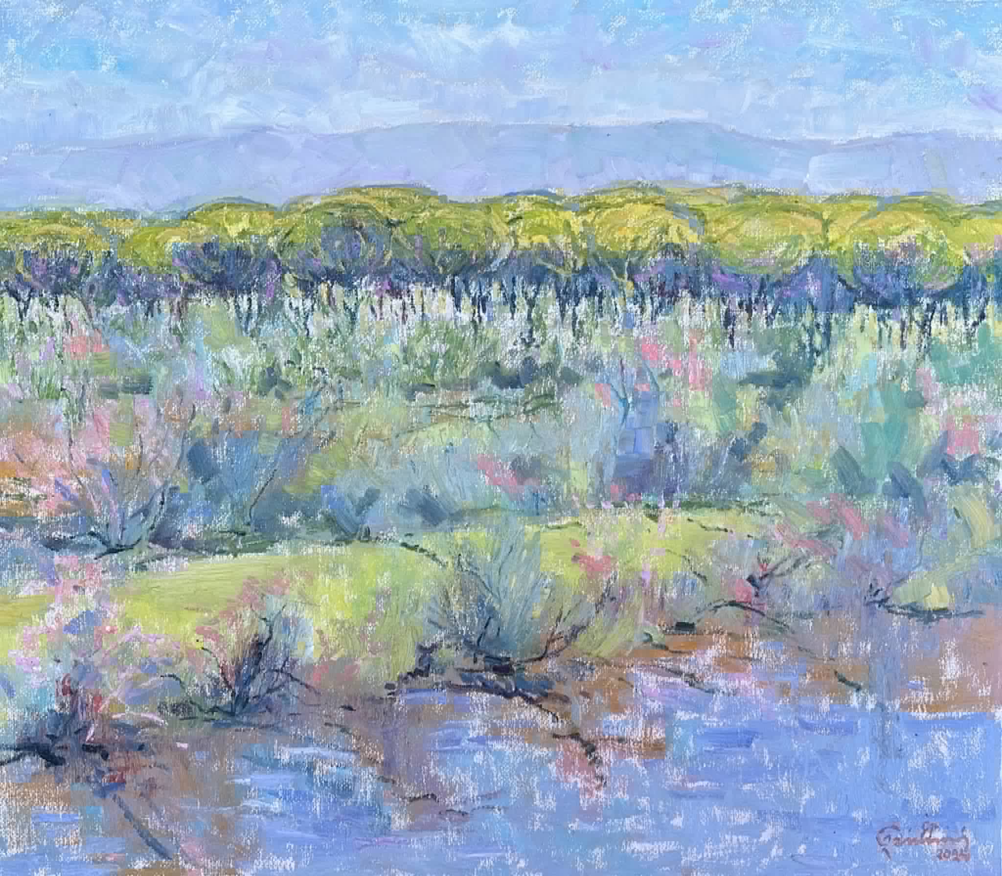 Original Painting titled Durres Laguna by Z.E.