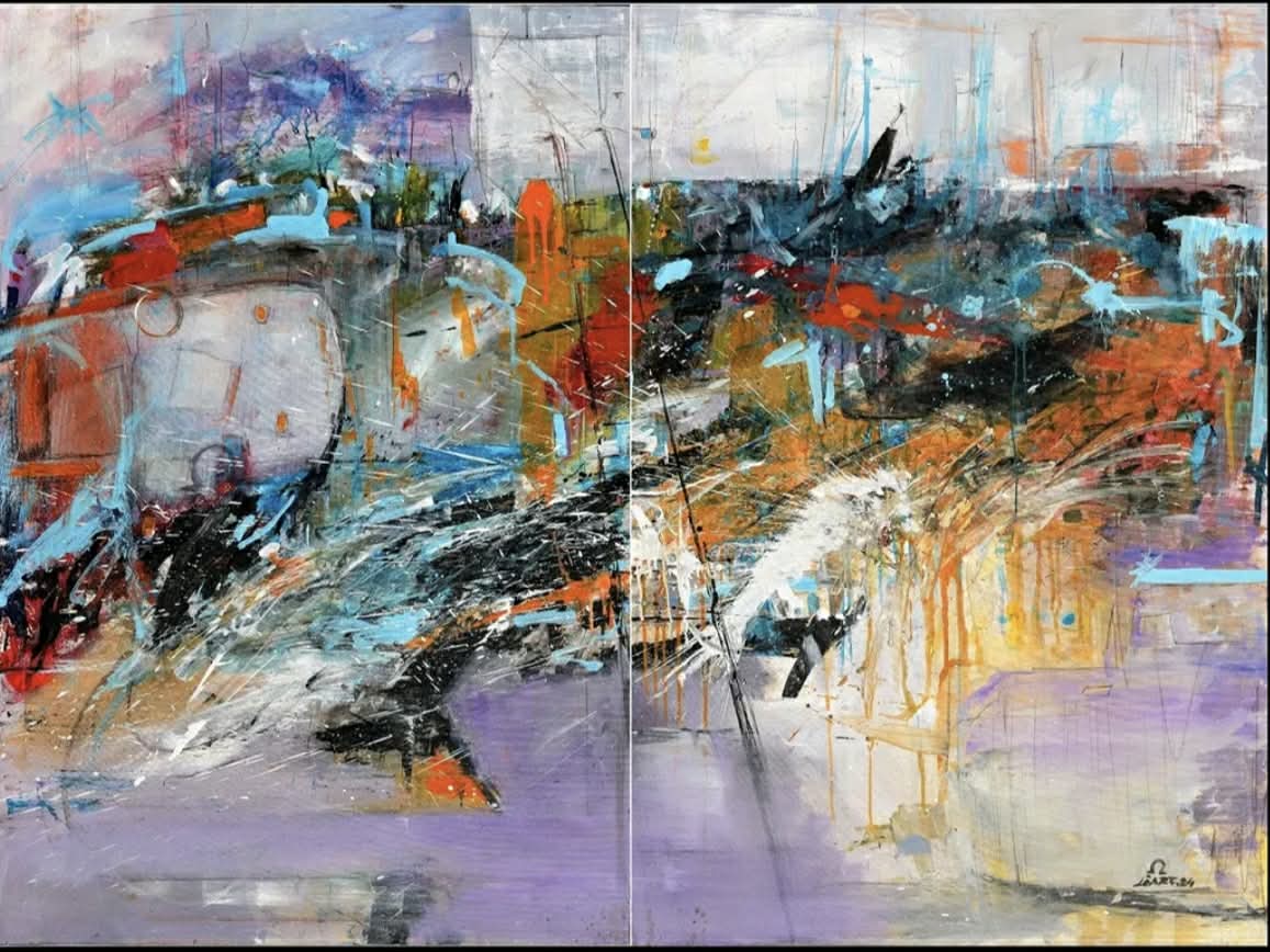 Original Painting titled Stairways to Unknown (2 pieces) by L.H.
