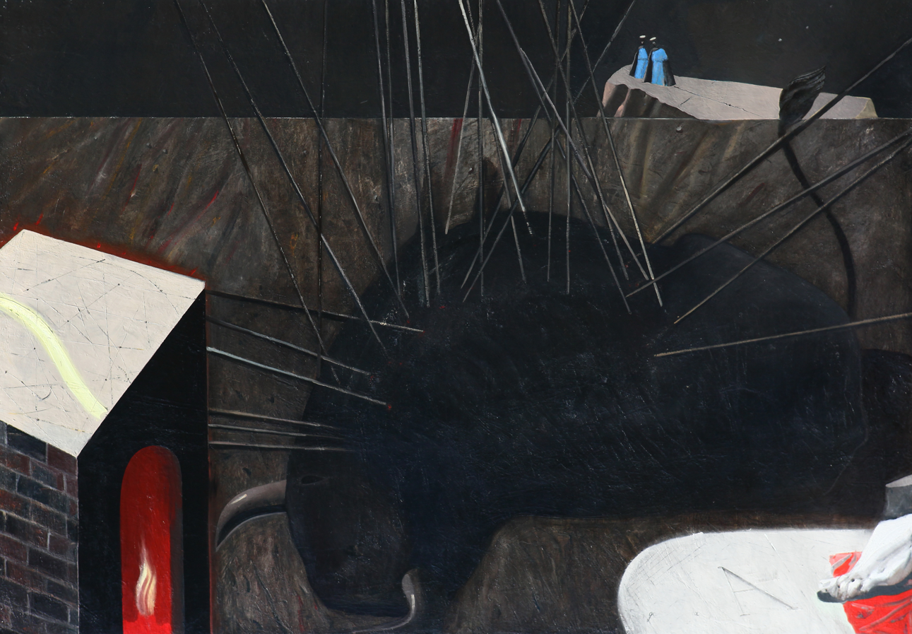 Original Painting titled The Sacrifice of the Black Animal by G.L.