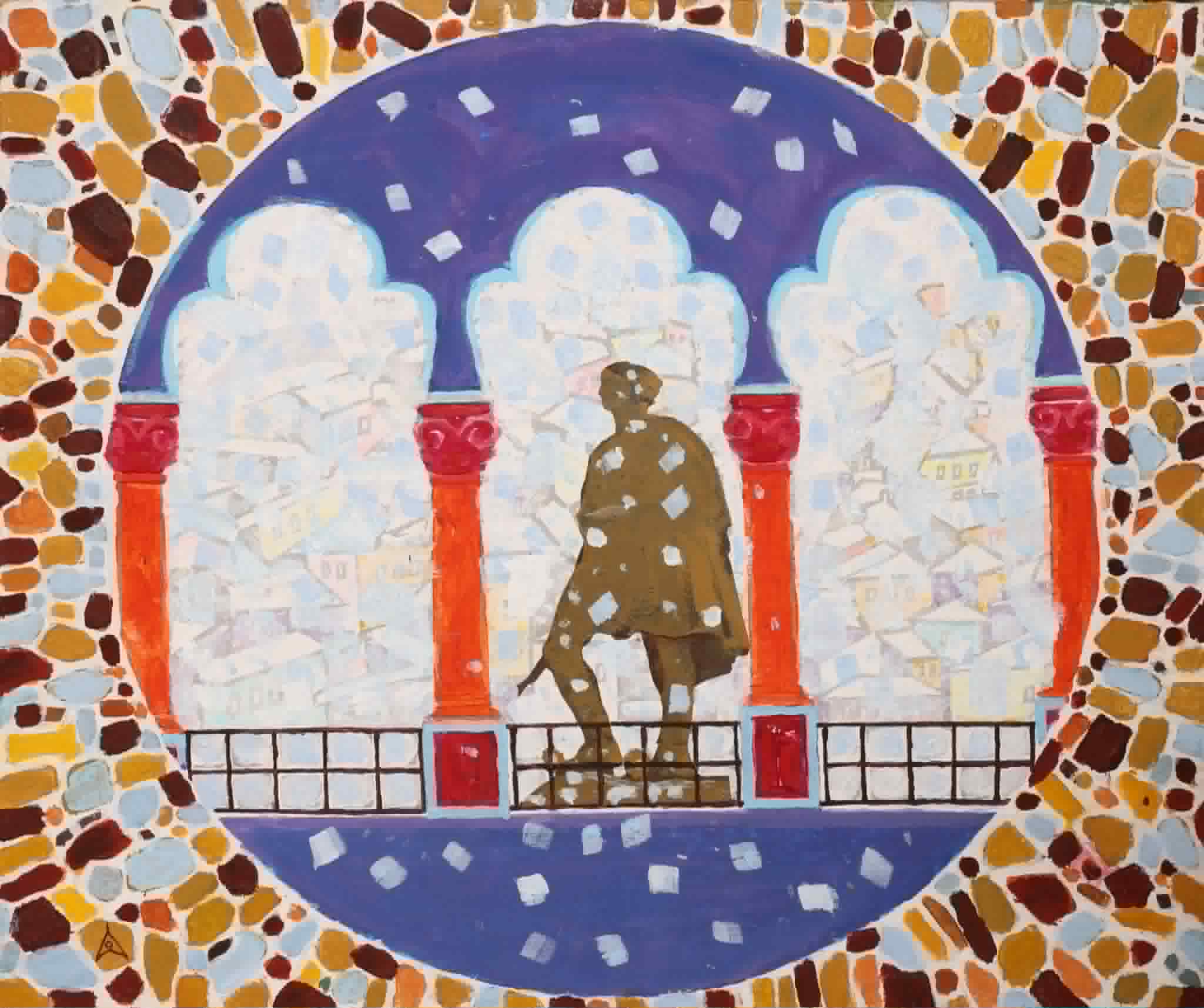 Original Painting titled Winter in Town by A.S.