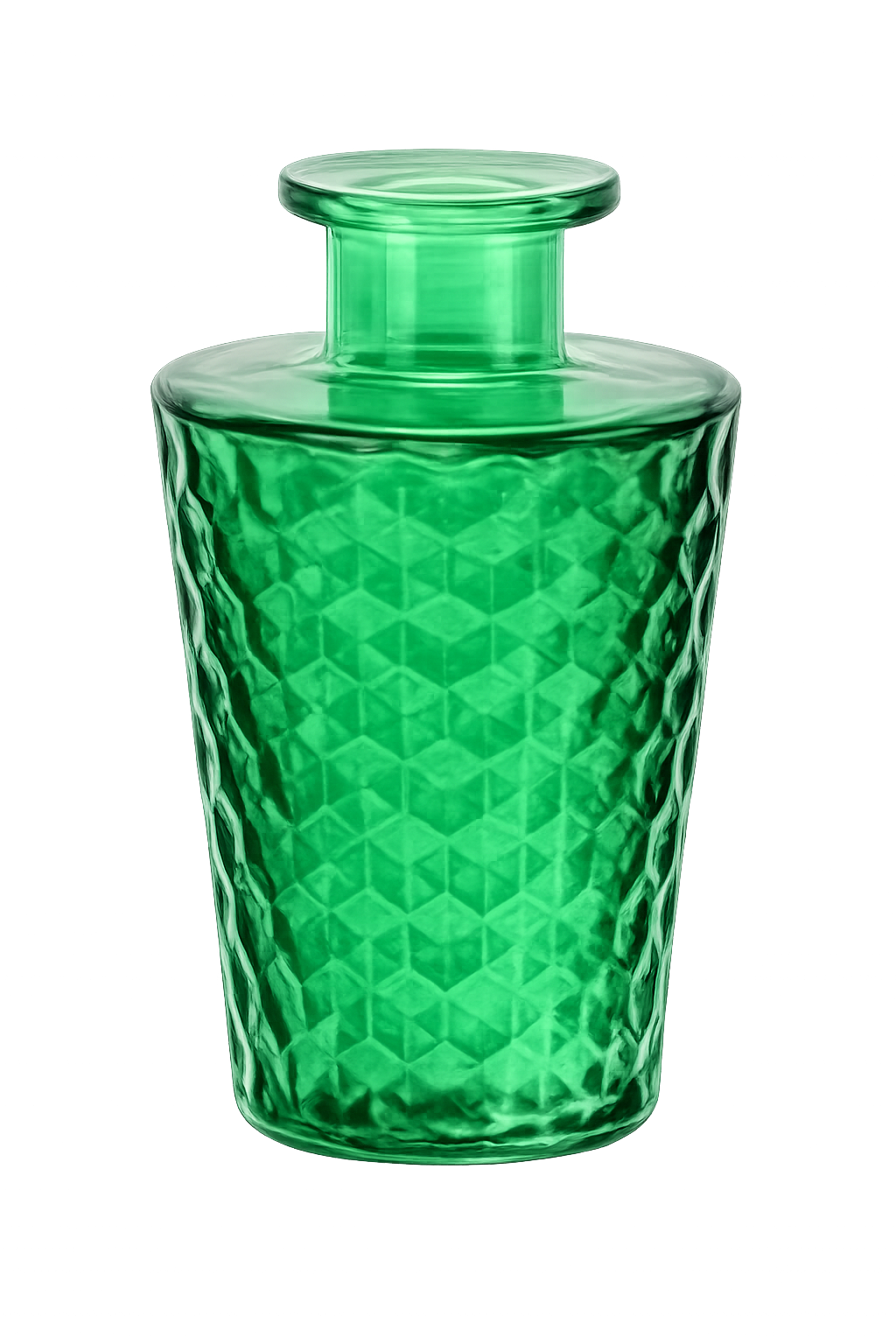 Decorative Object titled Emerald Diamond Textured Apothecary Vase by Art For My Room with purple, green, teal tones for room decor