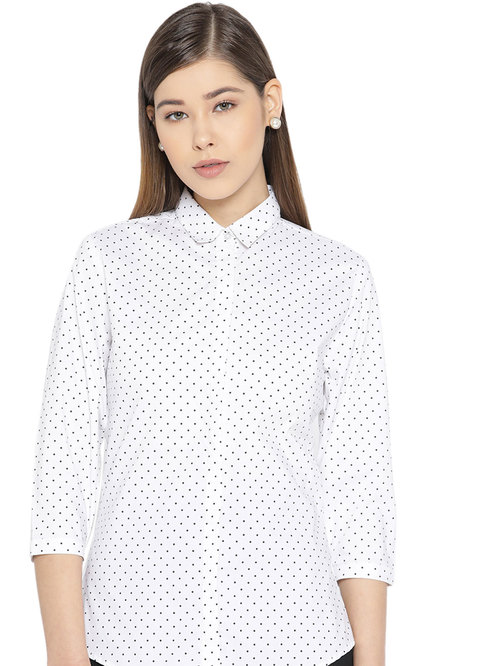 Hancock White Printed Shirt Price in India