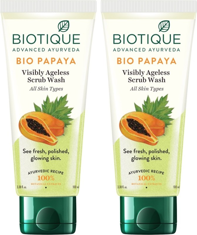 Biotique BIO Papaya Exfoliating Face Wash 100 ml X2 Face Wash Price in India