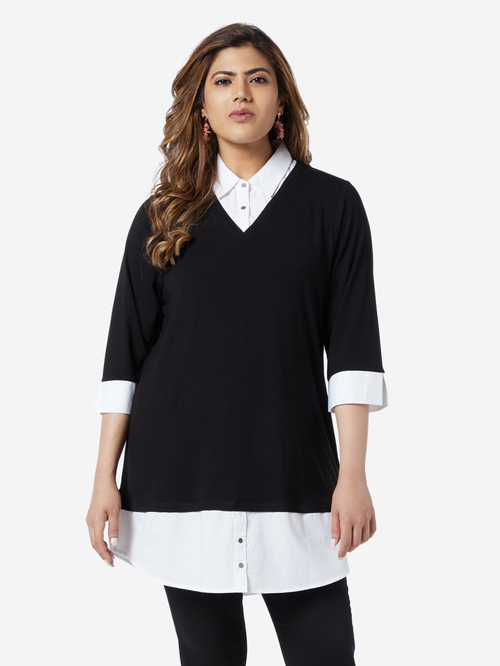 Gia Curve by Westside Black Misty Casual Shirt Price in India