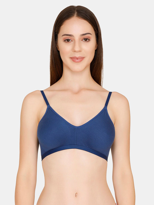 Zivame Blue Non Wired Non Padded T-Shirt Bra Price in India