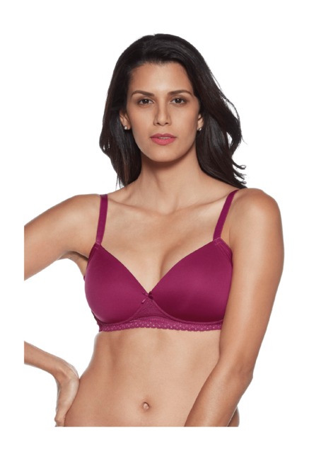 Wacoal Purple Non Wired Padded T-Shirt Bra Price in India