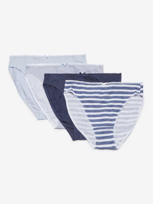 Wunderlove by Westside Grey Hi-Leg Briefs Set Of Four Price in India