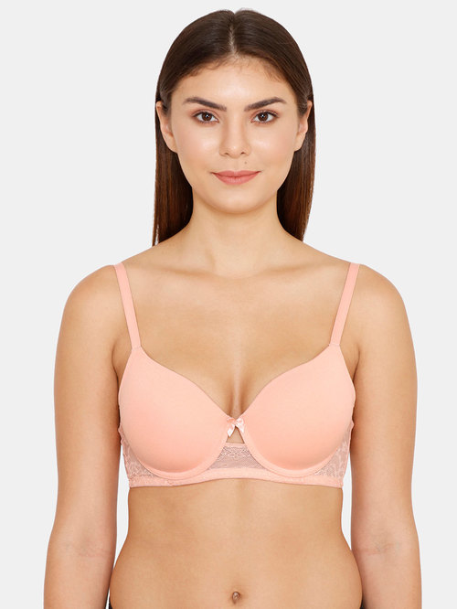 Zivame Pink Under Wired Padded T-Shirt Bra Price in India