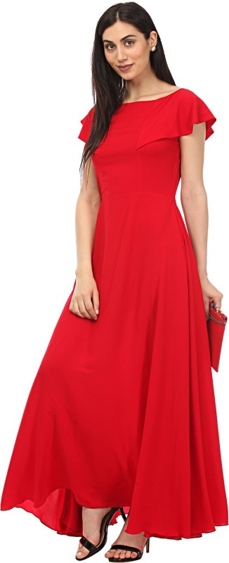 Women Maxi Red Dress Price in India