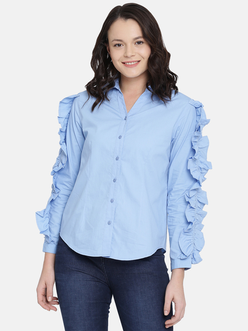 ISU by Radhika Apte Blue Regular Fit Shirt Price in India