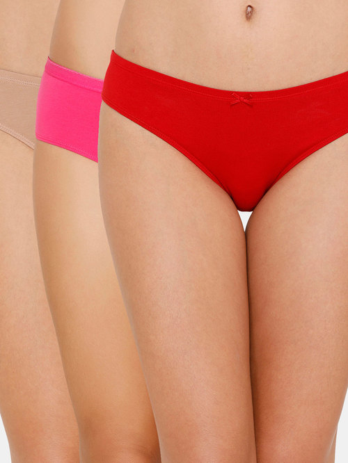 Zivame Multicolor Cotton Bikini Panty (Pack of 3) Price in India