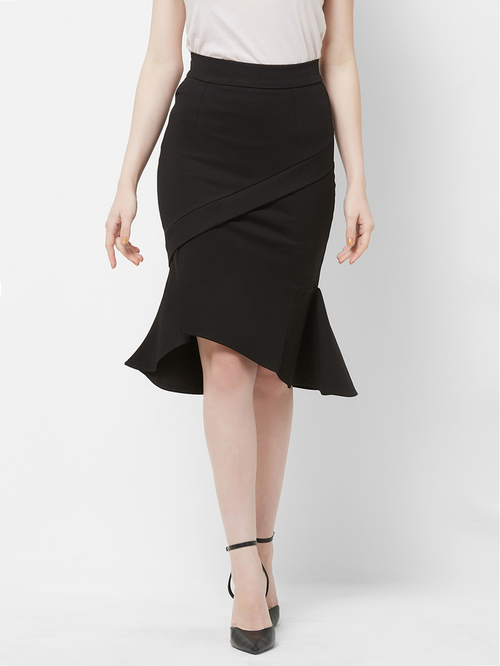 Bebe Black Above Knee Skirt Price in India