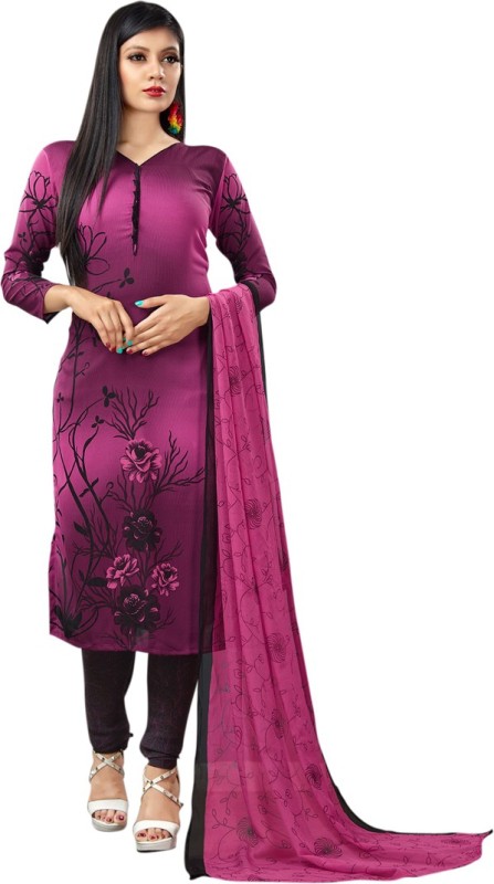 Saara Poly Crepe Printed, Floral Print Salwar Suit Material Price in India