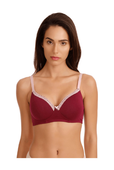 Zivame Purple Non-Wired Padded Push Up Bra Price in India