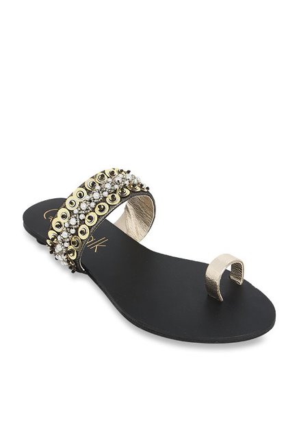 Catwalk Golden Toe Ring Sandals Price in India