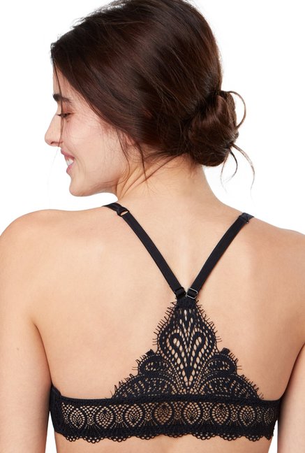 ETAM Paris Black Under Wired Padded Bralette Price in India