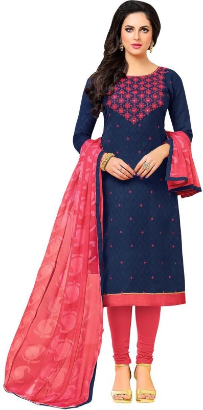 Ratnavati Jacquard Embroidered Kurta & Churidar Material Price in India