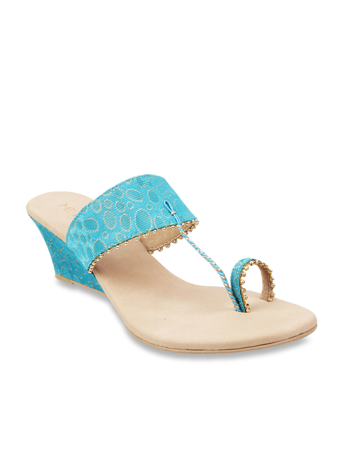 Metro Blue Toe Ring Wedges Price in India