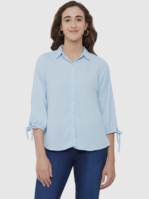 109 F Sky Blue Regular Fit Shirt Price in India