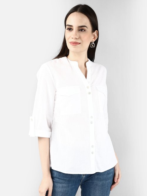 Cover Story White Cotton Top Price in India