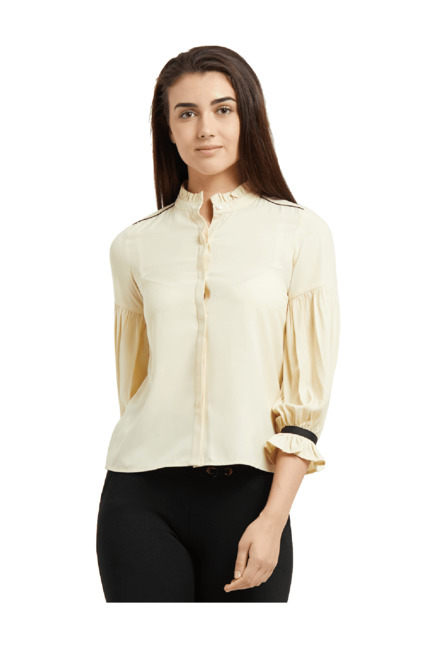 109 F Yellow Regular Fit Shirt Price in India