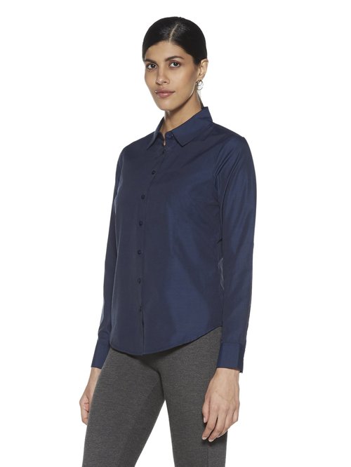 Wardrobe by Westside Navy Oxford Blouse Price in India