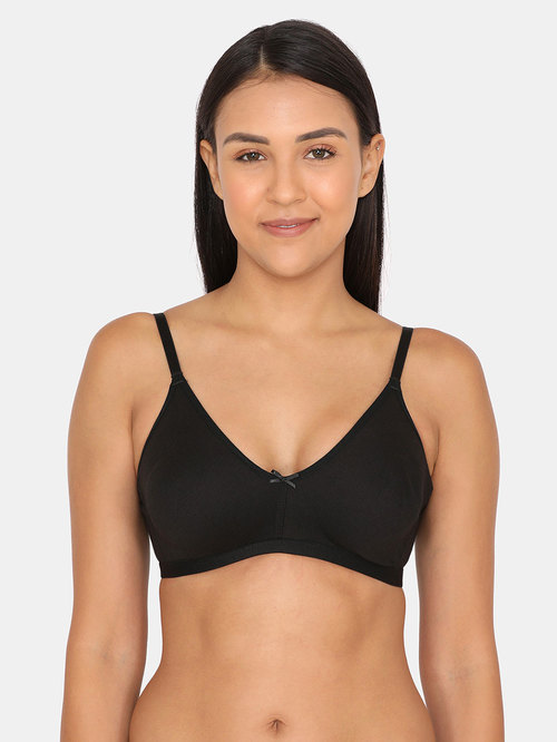 Zivame Black Non Wired Non Padded T-Shirt Bra Price in India