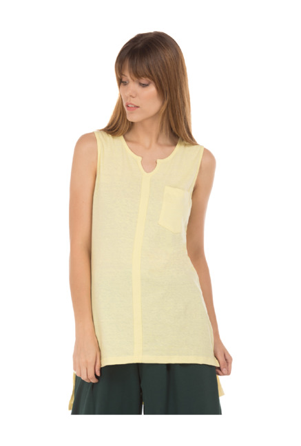 Cherokee By Unlimited  Yellow Textured Top Price in India