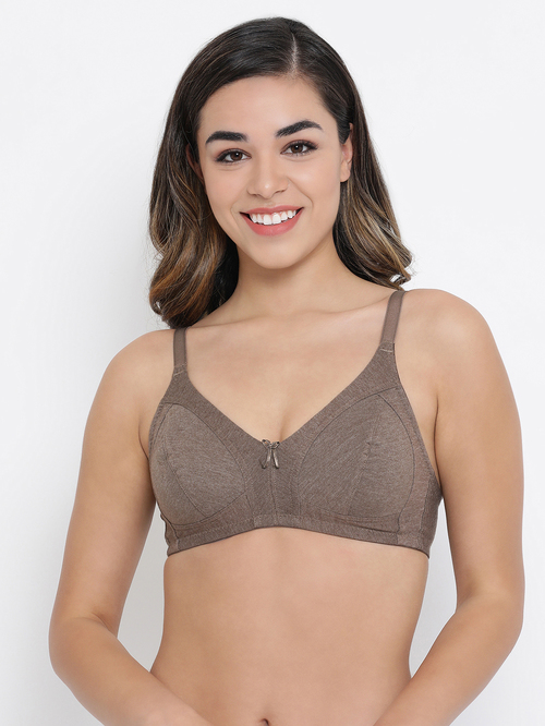 Clovia Brown Non Wired Non Padded Everyday Bra Price in India