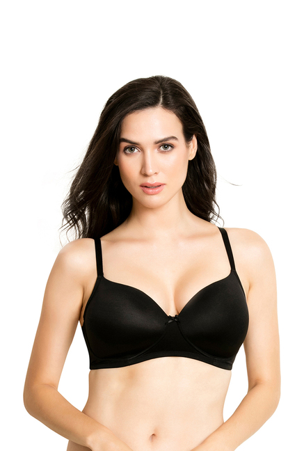 Zivame Black Non Wired Padded Everyday Bra Price in India