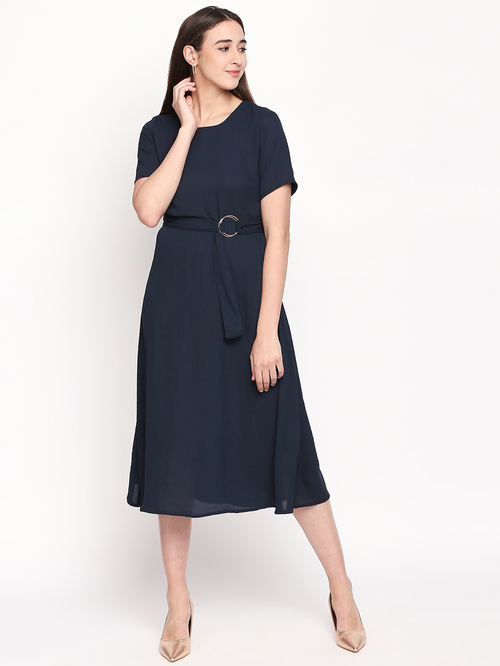 Annabelle by Pantaloons Navy Regular Fit Dress Price in India