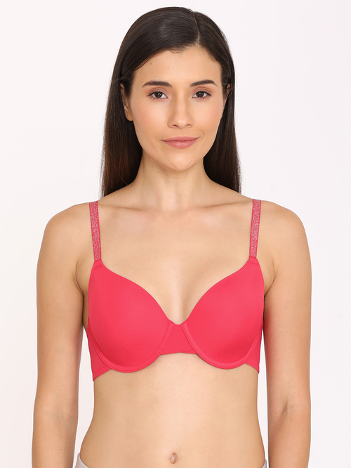 Zivame Pink Under Wired Padded T-Shirt Bra Price in India