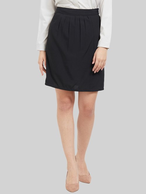 109 F Black Above Knee A-Line Skirt Price in India